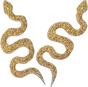 JEWEDECO 2pcs Rhinestone Snake Applique Patch Dazzling Snake Embroidery for Clothing Shoes Hats and Bags DIY Fashion Accessories for Unique Style