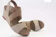 Mephisto Barbara Warm Grey Silver Comfort Wedge Sandal Womens Sizes 35-42 NEW!!!