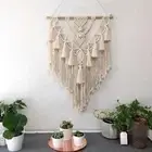 amleso Macrame Wall Hanging Boho Tapestry Curtain Fringe Woven Bohemian Wall