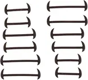P Prettyia 12x Easy Elastic Shoelaces Kids Adults Sneakers Oxfords Dress Shoes Strings Cord Round
