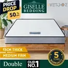 Luxury 13cm Mattress Tight Top Bedding Medium firm Bonnell spring 5Yrs Double