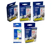 Brother Laminated Red on White Labelling Tape - 36mm