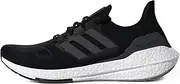 [adidas] Men's Ultraboost 22 Running Shoe, Black/Black/White, 10