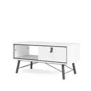 Ry Coffee Table with drawer and open shelf white