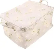 MAGICLULU Clothes Storage Bag Multi Purpose Organizer for Quilts Clothing Design for Bedroom Storage Travel Use Daisy Pattern