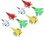 SUPVOX 8Pcs Pull Back Fighter Airplane Lightweight Friction Powered Models for Creative Design for Grip and Coordination Development
