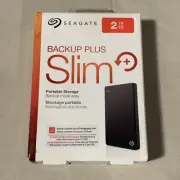 NEW Seagate Backup Plus Slim 2TB External Hard Disk Drive