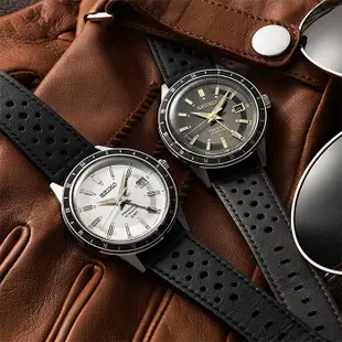 【SEIKO】精工 Presage Style 60s系列 SSK011J1 GMT 皮錶帶 機械男錶 白/銀