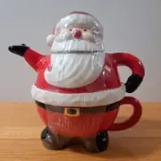 St. Nicholas Square Snowball Buddies Santa Single Serve Teapot Mug Set Red White