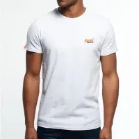 在飛比找Yahoo!奇摩拍賣優惠-現貨S 極度乾燥 SUPERDRY 復古刺繡T恤 淺灰色 素