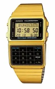 Casio Databank DBC611G-1D Stainless Steel Plated Strap Watch