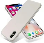 OTOFLY Liquid Silicone Gel Rubber Full Body Protection Shockproof Case for iPhone Xs/iPhone X，Anti-Scratch&Fingerprint Basic-Cases，Compatible with iPhone X/iPhone Xs 5.8 inch (2018) Stone