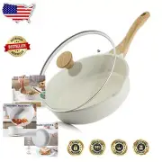 Safe & Stylish 10-Inch Nonstick Ceramic Cooking Pan - Dishwasher Safe Design