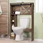 Over Toilet Storage Cabinet Laundry Shelf Rack Bathroom Organizer