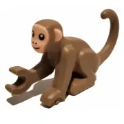 Lego Dark Tan Monkey with Light Nougat Face & Ear Pattern