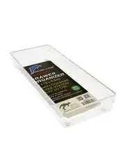 SMARTLINK 6PCS Clear Plastic Drawer Organizer Tray 38.5x15.2x5.4cm Storage Box Home Office