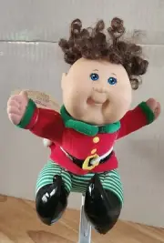 Mini Cabbage Patch Kid CHRISTMAS HOLIDAY SNUGGLIES ELF plush toy doll 6" seated