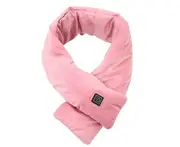 3 Speed Adjustment Rechargeable Heating Scarf Smart Women Men Message USB Plug Neckerchief for Outing-Pink