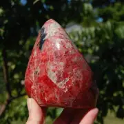 2.4lb African Rhodonite Crystal Freeform Tower, Zimbabwe