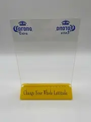 Corona Change Your Whole Lattitude TABLE TOP MENU DRINK-CARD SIGN HOLDER