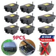 9PCS Defence Rat Bait Station Trap Lockable Control Boxes Rodent Poison Mouse AU