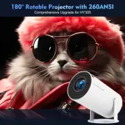 Magcubic Portable Projector Android WIFI AU Plug HY300 Dual Wifi 260ANSI 180°