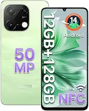 UMIDIGI G9C Android 14 Unlocked Cellphone,Octa-core 12GB +128GB Expand 1TB Unlocked Smartphone,6.75" HD+ 90Hz,5000mAh Battery,50MP Camera,GPS,BT 5.5,NFC,AI Face Unlock,Warranty,Green