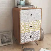Bedside Table 3 Drawers Cabinet Nightstand Side Tables Bedroom Storage