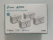 TP-Link Kasa Smart Wi-Fi Plug Mini, 4-Pack, EP10P4, NEW Sealed Box
