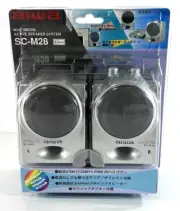 Vintage Aiwa SC-M28 Multimedia Active Speaker System Silver - NEW IN PACKAGE