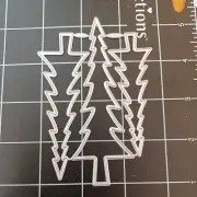 Universal thin metal die cut tool Christmas Tree Pine St Boniface tradition chop