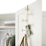 Marble and Gold Look Over the Door Vertical Hook