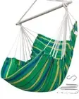 Hammock Chair Swing (500 lbs Max) - Hanging Hammock Chair Rope Swing Green