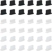 CREATCABIN 300 Pcs USB C Dust Cover Silicone Type C Anti Dust Plug Charging Port Protector Dust Plugs Compatible with Mobile Phones Pixel USB C Cover Cap Black