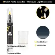 Touch Up Paint For Mazda All Models 4X Continental Blue With Polish Paste
