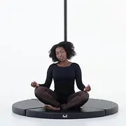 LUPIT POLE - Standard Dance Pole Crash Mat | Perfect for Beginners and Professionals | Ideal for Studios, Home Use | Anti-Slippery Surface | Standard Round Dance Pole Mats - 4'11" Wide, 3.14" Thick