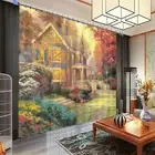 Grand Villa Nice Stairs 3D Curtain Blockout Photo Printing Curtains Drape Fabric