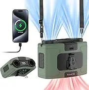 Socool 20000mAh Portable Waist Fan Clip on Wearable Belt Personal Fan Rechargeable Battery Operated, 20H Cooling Fan with 10 Speeds & Dual Motors,Neck Fan Hanging Hands-Free For Outdoor Camping Travel