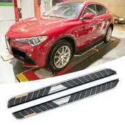 2PCS Running Boards Side Steps Nerf Bars Fits For Alfa Remo Stelvio 2017-2025