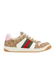 Gucci Screener Panelled Low-Top Sneaker 35,36,37,38,39,37.5,38.5,39.5,40.5,40,36.5,41,35.5 Beige and dark brown