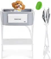 BEBEROAD PETS B4 Dog Bathtub Dog Washing Station with Scrubber for Small Medium Dogs Cats, Foldable Dog Tub for Bathing and Grooming, Portable Collapsible Dog Shower Tub, Indoor and Outdoor