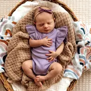Snuggle Hunny Jacaranda Short Sleeve Organic Bodysuit