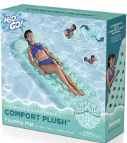 H2OGO! Comfort Plush Floating Mat Inflatable Water Pool Float 6'6" x 29"