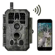 Wifi Trail Camera 32mp 1296p Game Camera With No Glow Night Vision Motion Activated Waterproof 0.1s Trigger Speed Wireless Hunting Cam With