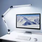 MediAcous LED Desk Lamp with Clamp, Dual Light Desk Lamp with Swing Arm, Dimm...