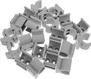 GANAZONO 24 Pcs Wheelchair Toilet Seat Tube Clamp Toilet Seat Pad Holder Clips Commode Chair Tube Fastener U-shaped Clamp U-shaped Tighten Clip Commode Chair Accessory Pp Grey