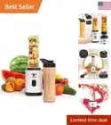 Portable Single Serve Blender for Smoothies & Shakes - 20oz Travel Sport Bottle