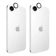2PK Case-Mate Aluminium Ring Lens Protector For Apple iPhone 16e/15/14/13 Black