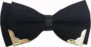 [YUESUO] Men’s Classic Pre-Tied Formal Tuxedo Polyester Double-layer Bow Tie with Metal Edge, Adjustable Length and Multi-color Options, Suitable for Wedding Parties, Dating and Ceremonies