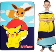 Franco Kids Bedding Super Soft Plush Micro Raschel Blanket, 62 in x 90 in, Pokemon - Design May Vary